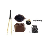 Золотистый плечевой ремень 110 см + шнур подкладка + брелок "Угольный шар" (включает модифицированный петлю)