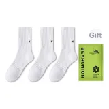 3 упаковки (3 белых/длинные голенища)