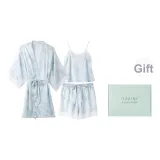 [Подарочная коробка комплект](Топ на бретелях + Шорты) Деревянный лотос, набор из 3 штук