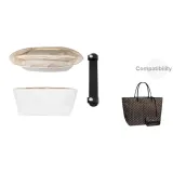 [Двухкомпонентный комплект] Большой сумка-тоут из бумаги DuPont с подкладкой + черные эксклюзивные накладки на плечо