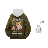 Армейский зеленый [утепленный, термический пуховик] (в комплекте с высококачественным белым, серым свитшотом с фотокемией)