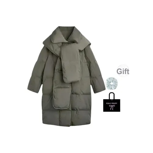 M MAICCO Серый В комплекте с резинкой для волос + эксклюзивной коробкой Женские пуховики