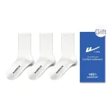 Чисто Белый+Чисто Белый+Чисто Белый [7A Антибактериальный 100% хлопок] 3 пары комплект