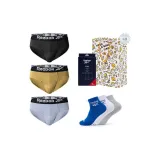 Трусы (Черный/Имбирный Желтый/Светло-Синий) + Носки (Белый/Серый/Синий)