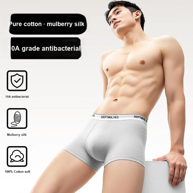 Timberwolves Boxers SEPTWOLVES Боксеры Мужские Коробка из 3 полосок - ДЭВУ (Poizon)