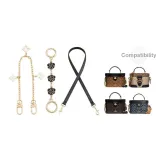 Черный тонкий плечевой ремень 67 см + камелия 15 см + четырехлистный клевер декоративная цепь 30,5 см