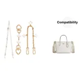 [Glacier White Трехкомпонентный Комплект] Через плечо Плечевой ремень + Четырехлистный клевер Удлинительная цепь + Декоративная цепь