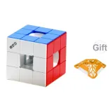 Многоцветный трехслойный магнитный кубик Рубика [ажурный] с 1 шт. случайного цвета и включенным штативом
