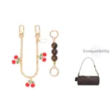 [Золотистый] Амбра Жемчужный + Вишня Декоративная Цепь 30 см