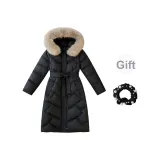 (Черный подлинный лисий мех ожерелье + резинка для волос) В комплекте с