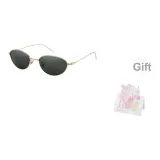 Искрящаяся золотая оправа с темно-зелеными линзами