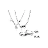 Сияющий Faith Комплект (Одно ожерелье + Второе ожерелье + Пара колец)