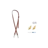 Серебряный модифицированный ремешок + коньяк (бежевый узор) длинная лямка, серебристая пряжка