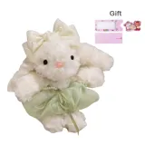 Зеленая повязка для волос, юбка + щенок, открытка с поздравлением