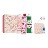 Вишневый цветок + Розовый + Зеленый лист - Лаймово-зеленый с Орех дерева ши, 10 мл