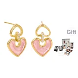 Серьги-кольца (розовые)