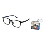 Чёрная резинка с синими ногами