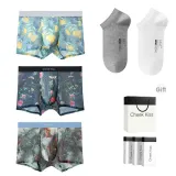 [100% cotton Ankle Socks 2 Pack][Парфюм Lemon+Peony+Red Plum Plum] 3 Pack Подарочная коробка Набор