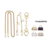 [Золотистый] Цепь + Удлинитель с четырехлистным клевером + Декоративная цепь с четырехлистным клевером