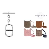 Полный стальной стиль [серебряный] свинья нос нижняя заколка + цепь ❤ Совместимо с Evelyn 16