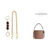 [Двухкомпонентный комплект] Золото-Тёмный Кофейный Амбер 13,5 см + Декоративная цепь 45 см