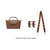 Коричневый, серебристая пряжка, 94 см (первый слой кожа + цвет холста) + [без перфорации] набор