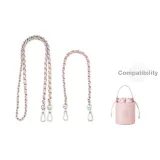 (Киншин Розовый комплект) Ручка Цепочка 38 см + Кожа Цепочка 120 см