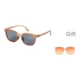 Чайная оправа с серыми линзами и градиентными оранжевыми линзами