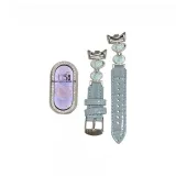 Синий & Серебристый Синий [Украшенный стразами, оболочка] Запястье 12-15 см