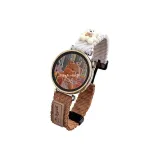 Экрю & Светлый кофейный - Медвежонок принт, пуговица