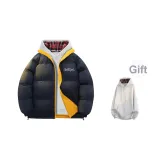 Темно-синий, синий и желтый цвет (включает клетчатую внутреннюю часть свитшота)