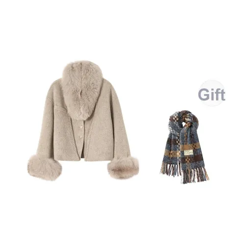 STARFEI Экрю Женское Пальто