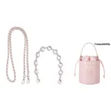 [Комплект 2] Розовый кожа цепь + портативная декоративная цепь