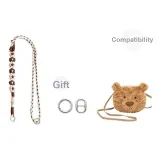 Коричневый, цветочный, через плечо, плечевой ремень, 83-130 см