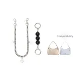 [Серебряный] Черный жемчуг + Камелия Декоративная цепь 45 см