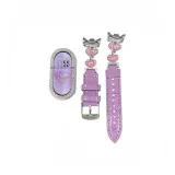 Фиолетовый & Серебряный & Розовый [Украшенный стразами, оболочка] Запястье 12-15 см