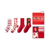 4 шт (Красная коробка - Гороховый узор)