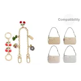 Золотистый [Комплект из 2 предметов] Вишня Удлинительная цепь + Декоративная цепь