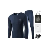 Круглый вырез, комплект одежды (темно-синий), 100% хлопок, антибактериальный / включает 2 пары хлопковых носков + сумка для покупок