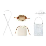 [Белый 2-Предметный Комплект Цвет] Хлопковая Ткань Подкладка + Белый Плечевой Ремень