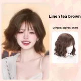 Озорной Омоложение Короткий Кудрявый [Льняная ткань Чайный коричневый]