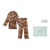 [Подарочная коробка комплект] Карамельный бамбук в стиле тушь узор женский комплект