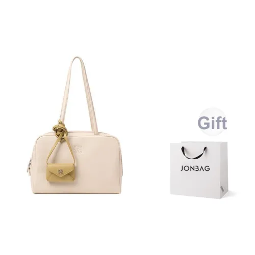 JONBAG Синтетическая кожа Весна Украшение Преппи стиль Коммутирование Сумка на плечо Большая Женская Молочно-белая Кофейно-коричневая