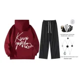 Красный комплект (с модным ожерельем + сумка через плечо)