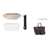 [Двухкомпонентный комплект] Маленькая сумка-тоут из бумаги DuPont с подкладкой + черные эксклюзивные накладки на плечо