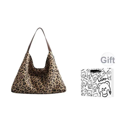 WEIERLUN Ткань Тоут Сумка Сумка для покупок Сумка через плечо Сумка на плечо Стандартная Женская с леопардовым принтом