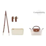 [Бумага Белый]· Crossbody Комплект + Бежевый Нейлон с Подкладкой (Формируемый с Эффектом 3D)