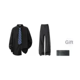 Black (В комплекте с черными штанами + брошь)