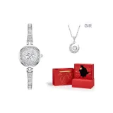 Серебряное красное романтическое ожерелье в форме сердца в коробке + ожерелье