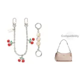 [Серебряный] Молочный Туманный Жемчужный + Вишневый Декоративная Цепь 30 см